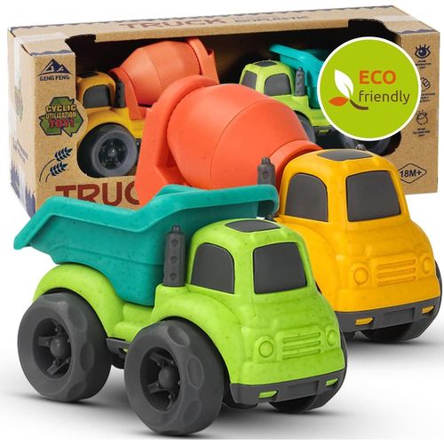 SHIBA-Coffret Petite Voiture Enfant, 2 Petites Voitures Jouets Mini Cars, Camion Plastique Biologique, Voiture Enfant Garçons Fill[1
