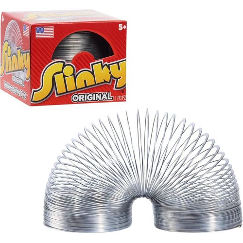 Shiba-Le Ressort Slinky Originel, Ressort Métallique De 7 Cm De Diamètre, Jouets Sensoriels, Jeux D¿Imitation, Jouets Pour Enfants[1