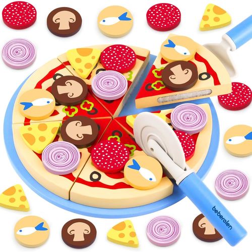 Shiba-Pizza Bois Bébé, Aliments Dinettes Jouer Cuisine, Jeux De Rôle Jouet Éducatif Éveil Montessori, Cadeau Créatif Anniversaire [1
