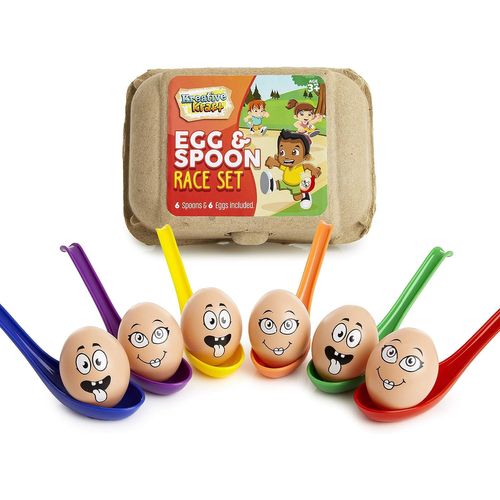 Shiba-Courses Aux Oeufs, Jeux Exterieur Enfant Fête Anniversaire Jardin Kermesse Kit 6 Oeufs Et Cuillères[36]