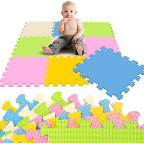 Shiba-9 Tapis De Sol Épais - Bébé Et Enfant Dès 0 Mois 30x30 Dalles Puzzle Carré En Mousse Eva[1369]