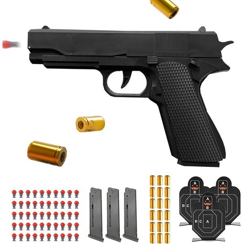 Shiba-Pistolet Jouet,Pistolet Jouet Avec Balles Souples,Avec 3 Chargeurs Et 50 Balles,Pistolet Jouet Enfant,Pistolet Balle En Mous[1