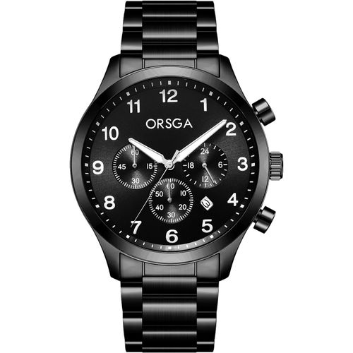Shiba-Montre Homme Etanche Chronographe Analogique Quartz Montres Homme Avec Calendrier Date Montres Bracelet Acier Inoxydable Gra[2