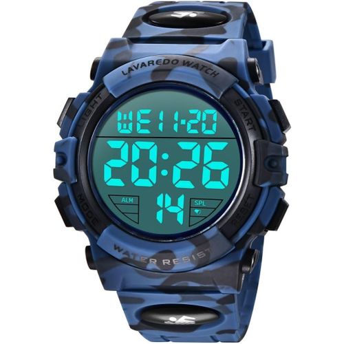 Shiba-Montre Numérique Pour Homme Montres Militaires De Sport 5atm Chronographe Extérieur Étanche Montres Militaires Pour Hommes A[7
