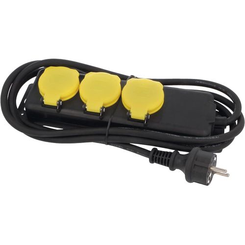 SHIBA-AMIG - 12413 | Rallonge multiprise avec protections 3305 | Polypropylène | Noir[606]