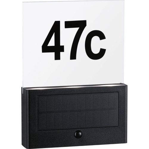 Numéro De Maison Extérieur Solaire Neda Ip44 3000k Pir Anthracite
