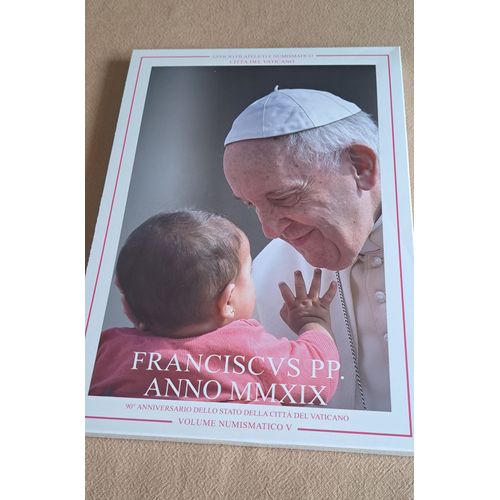 Souvenir Pape François : Volume Numismatico V , Vatican 2009 Comprenant Série Euros Bufdc , Timbres Effigie Pape François Et Coin Card
