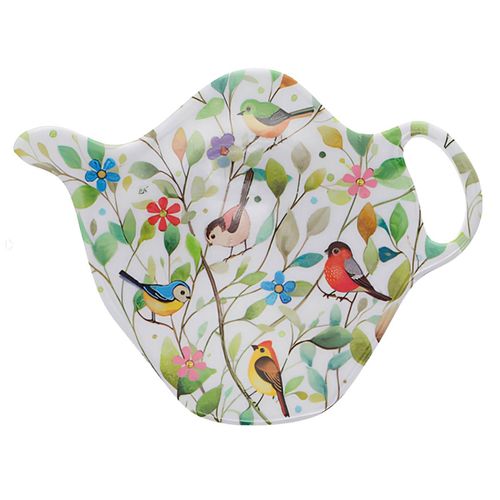 Coupelle Repose Sachet De Thé Oiseaux Dans Les Branches
