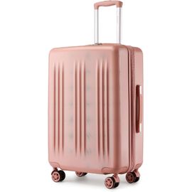 GOTHICANA BY EMPValise Extensible Rigide En Abs Et Pc 65 Cm Valise Moyenne Soute Avec Roues Silencieuses Et Serrure Tsa (63L,Rose Nude)