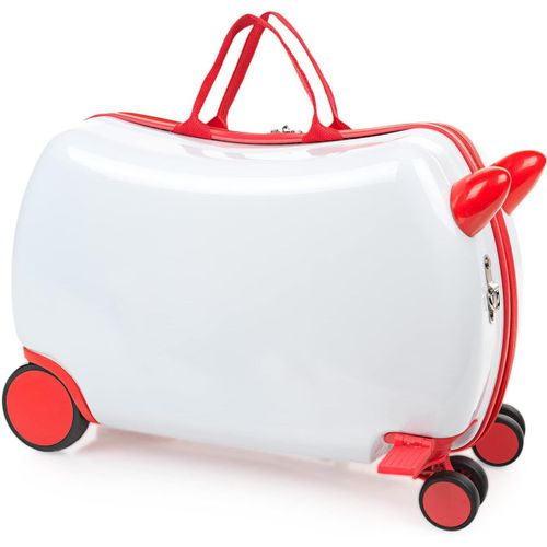 GOTHICANA BY EMPValise Enfant Garçon Et Valise Enfant Fille Pour Voyage: Bagages Enfant, Valise Cabine Enfant, Valise À Roulette Enfant, Blanc-Rouge