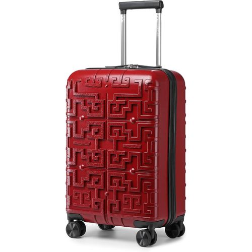 GOTHICANA BY EMPValise Cabine 55Cm, Valise Rigide Soute En Polypropylène Valise De Voyage À 4 Roulettes Et Serrure Tsa (Rouge)