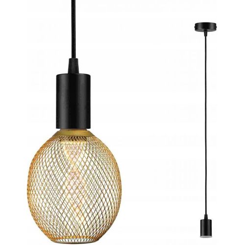 Sdb Suspension Ravi E27 Max60w D80mm Métal Noir 230v Ip44 Sans Ampoule