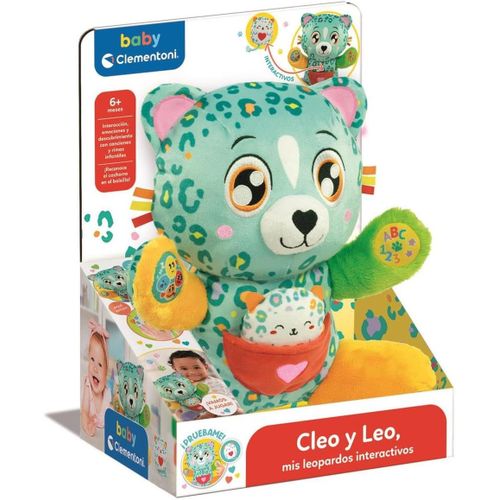 Clementoni Baby Interactive Talking Leopard Cleo And Leo Soft Plush Toy