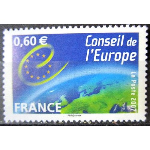 2007. Ts136: Timbre Conseil De L'Europe - L'Europe Vue Du Ciel.
