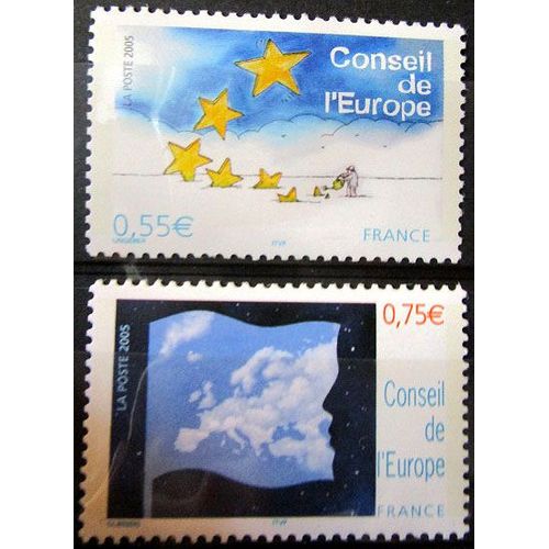 2005. Série Complète Ts130à Ts131: Timbres De Service Conseil De L'Europe.