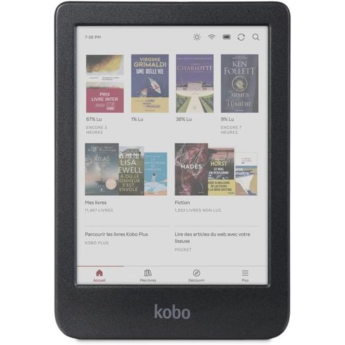 Clara Colour | Liseuse Ebook Couleur | Écran Couleur E Ink Kaleido 3 Sans Reflets De 6" | Option Mode Sombre | Étanche | Livres Audio | 16 Go De Stockage | Noir[BOOK4280001]
