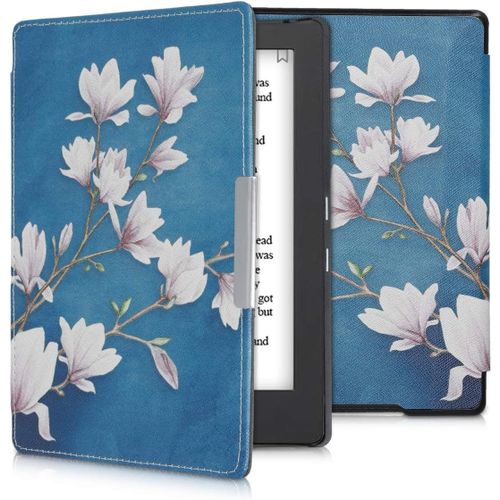 Étui Compatible Avec Kobo Aura H2o Edition 1 Coque - Étui À Rabat Magnétique Tablette Ereader Similicuir - Taupe-Blanc-Bleu-Gris[Book4281004]