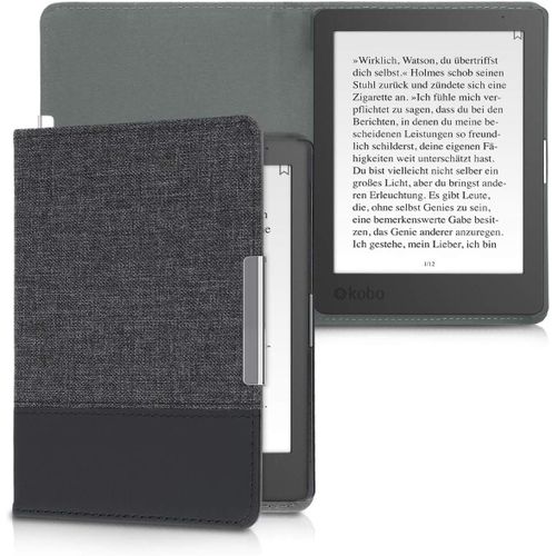 Étui Liseuse Compatible Avec Kobo Aura Edition 1 - Housse Avec Rabat Magnétique En Tissu Canevas Pour Liseuse[Book4280615]