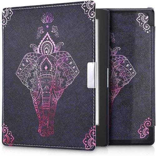 Étui Compatible Avec Kobo Aura Edition 1 Coque - Étui À Rabat Magnétique Tablette Ereader Similicuir - Fuchsia-Anthracite[Book4280900]