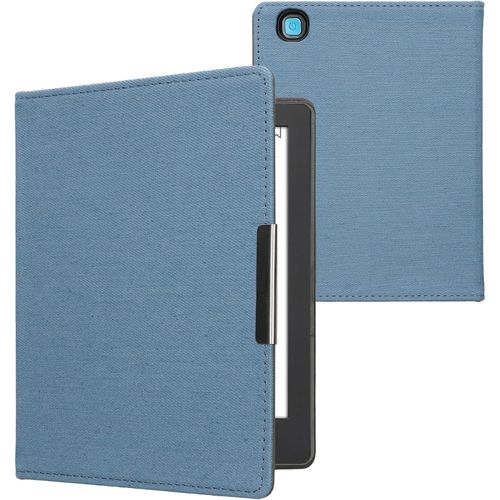 Étui Liseuse Compatible Avec Kobo Aura H2o Edition 2 - Étui À Rabat Magnétique Protection En Jean - Bleu[Book4280706]