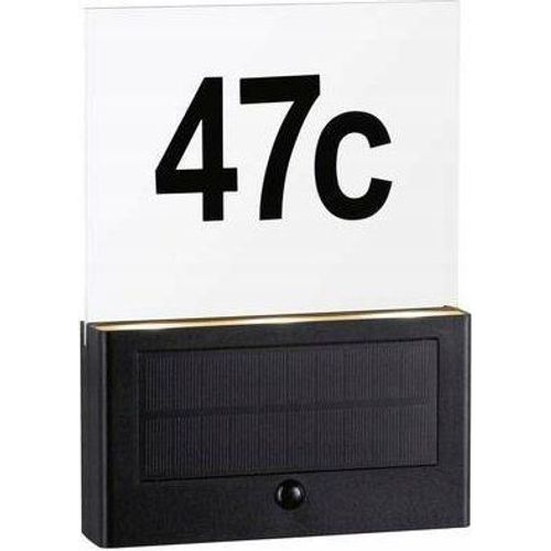 Ext Solaire Applique Numéro De Maison Neda 1w 50lm 2200k Détect Mouv Ip44