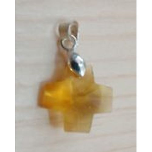 Croix Plaquée Or Cristal Swarovski (Ref D41)
