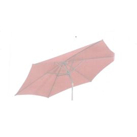 Parasol De Jardin D.300cm - Parasol Patio Droit Inclinable 6baleines - Poteau Metallique Avec Manivelle - Rouge (Sans Base)