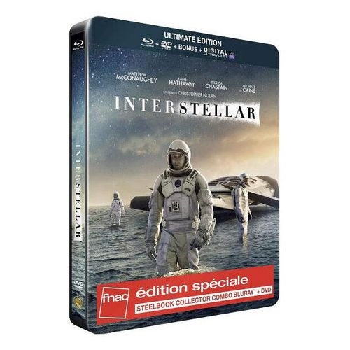Interstellar - Ultimate Edition Spéciale Fnac - Boîtier Métal Steelbook - Blu-Ray + Blu-Ray Bonus + Dvd + Digital Ultraviolet