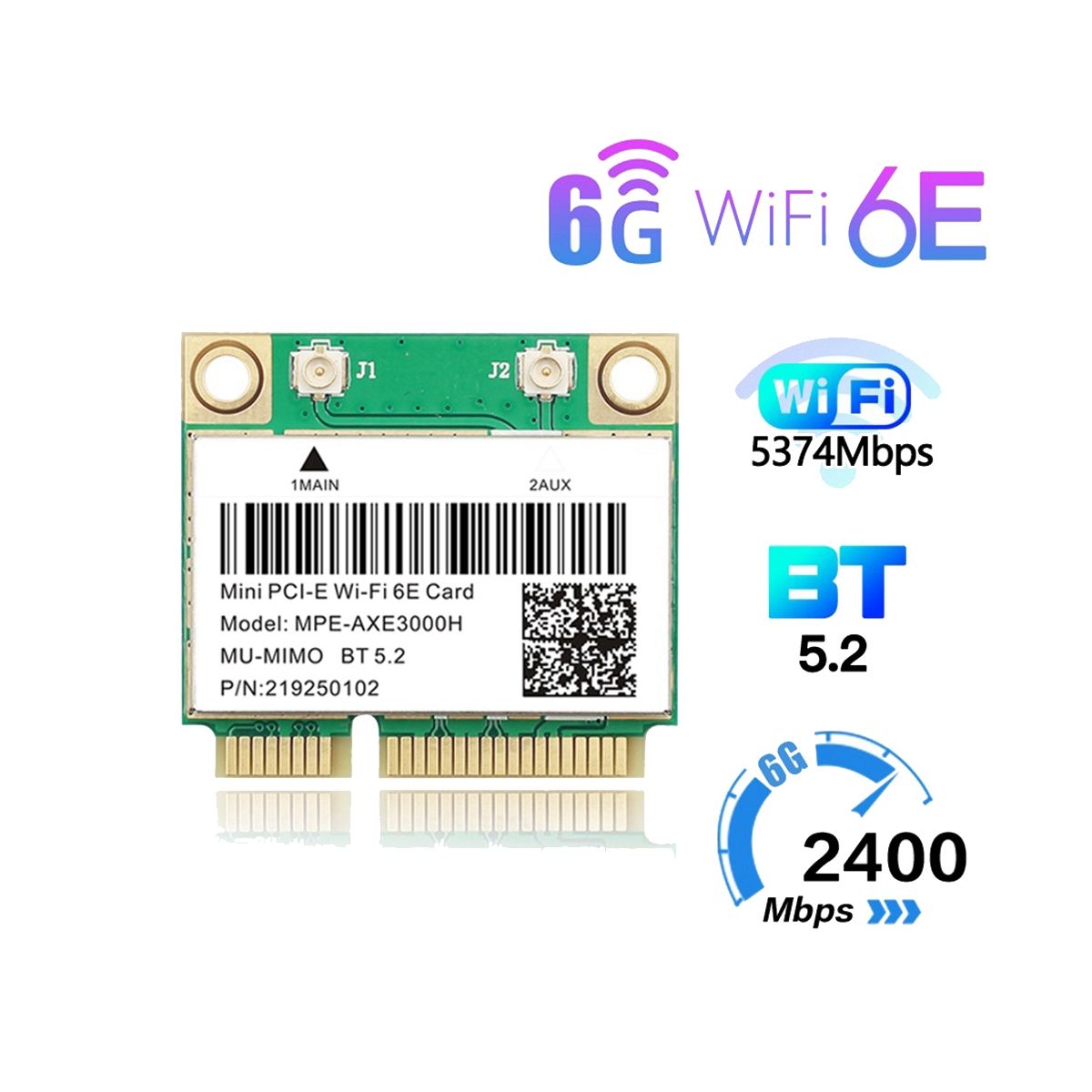 -AXE3000H Carte WiFi WiFi 6E 2400Mbps Mini Carte PCI-E pour ... - 3