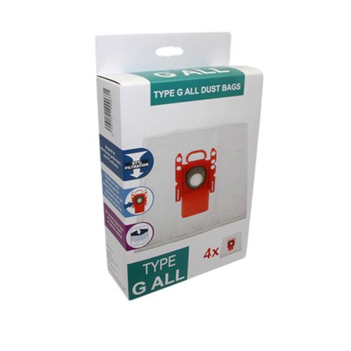 Boite de 4 sacs type G 270x160mm Aspirateur (00576334,17000940 BOSCH ENTRONIC GIRMI SIEMENS UFESA)