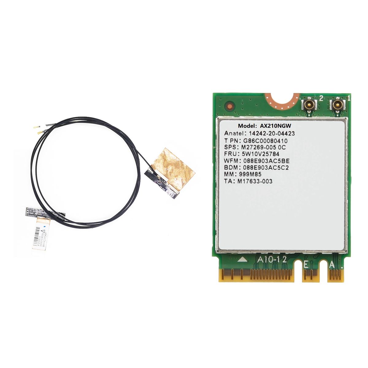 Carte WiFi AX210NGW + Antenne WIFI 6E Bluetooth 5.2 2.4Ghz 5...