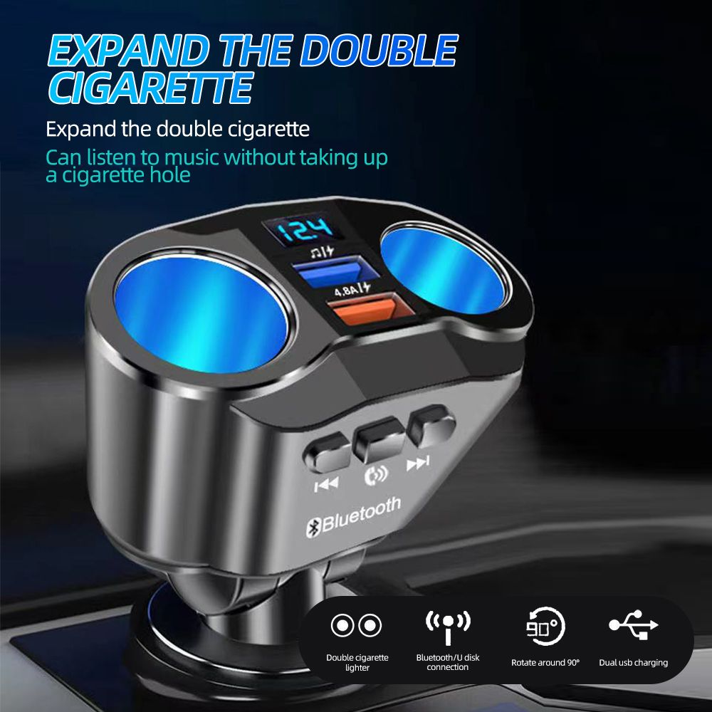 Transmetteur FM Bluetooth 5.0, deux ports USB avec prise en charge