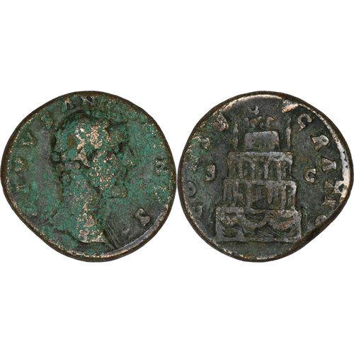 Rome - Sesterce - Antonin Le Pieux - 180 Ad - Bucher Funéraire - 25.79 G. - Ric.1266 - 25-197