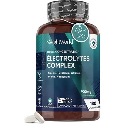 Electrolyte Complex - 180 Comprimés Keto 6 Mois - 900 Mg/Portion - Sans Sucre Sodium 