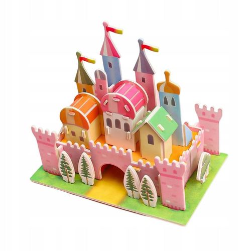 Mini puzzle maison en papier cartonné et panneau de mousse EPS Style A