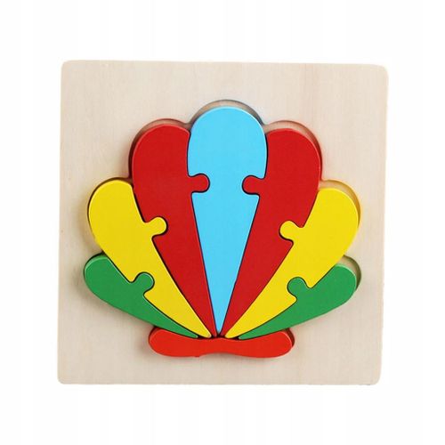 Puzzle animaux en bois Montessori, jeu éducatif, jeu de blocs, cadeau, coquillage