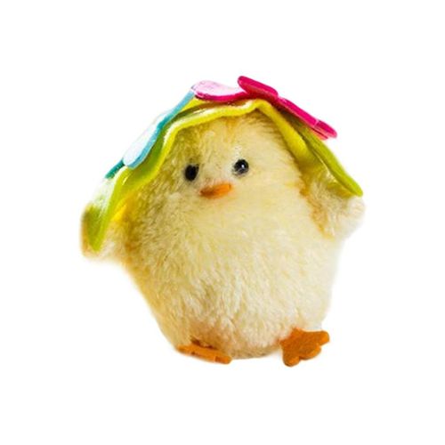 Poupées imitation poussin, jouets d'apprentissage pour fête d'anniversaire, cadeaux, chapeau jaune