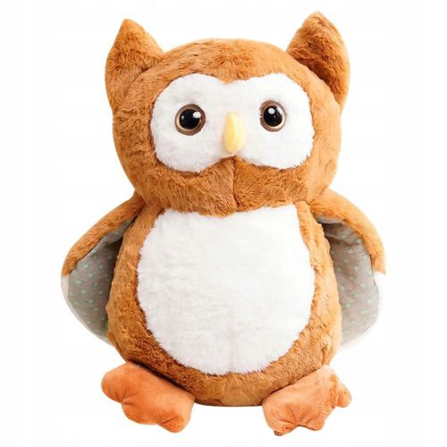 Peluche hibou décorative, simulation d'animal en peluche pour enfants, cadeaux marron, 25 cm