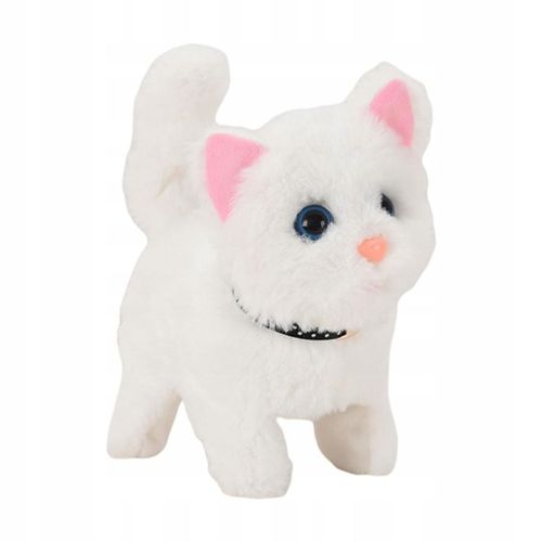 Jouet Électronique Amusant Pour Chat, Animal En Peluche À Piles, Robot Blanc