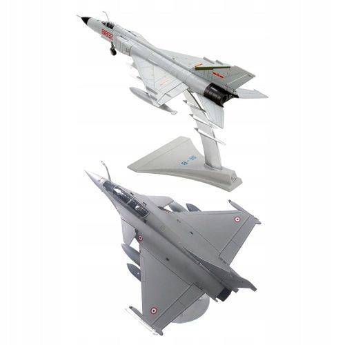 Avion Dassault Rafale + Chasseur F Et Support En Alliage Moulé Sous Pression Magideal 1/72