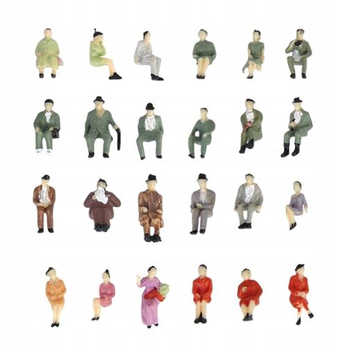 50 Pièces 1:87 Ho Modèles Miniatures De Personnes Assises Pour Aménagement De Train