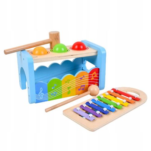 Xylophone Hammering Pound Toys pour tout-petits, bleu