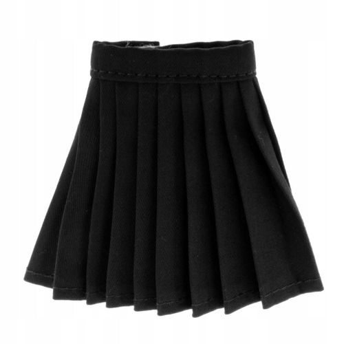 Accessoires de poupée à l'échelle 1:6 Jupe plissée noire