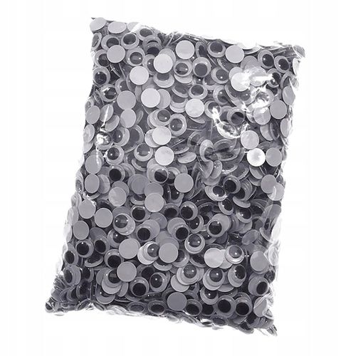 Yeux Mobiles Autocollants Noirs, 1 000 Pièces, 24 Mm
