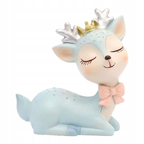 Figurines d'animaux cerfs, jouets durables, décoratifs, en pâte, bleu