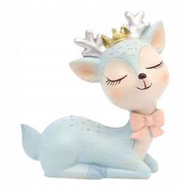 Figurines d'animaux cerfs, jouets durables, décoratifs, en pâte, bleu