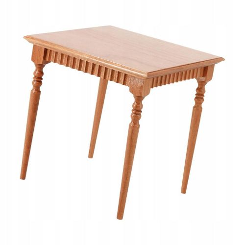 Table À Manger Rétro En Bois, Meuble De Bureau Artisanal Carré Marron Clair