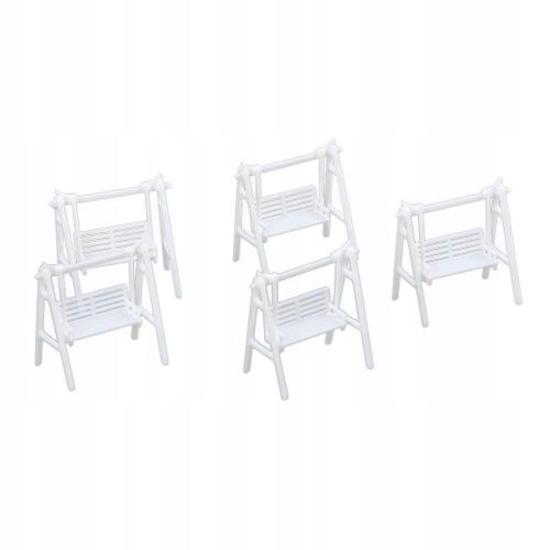 5 Accessoires Pour Maisons De Poupées Miniatures Fairy Garden Blanches, 1:50