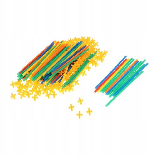 Jouets De Construction Stem En Paille, Casse-Tête, Développement, 200 Pièces
