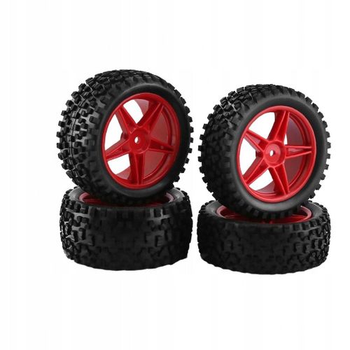 Jantes Et Pneus De Voiture Rc 4 Pièces En Rouge